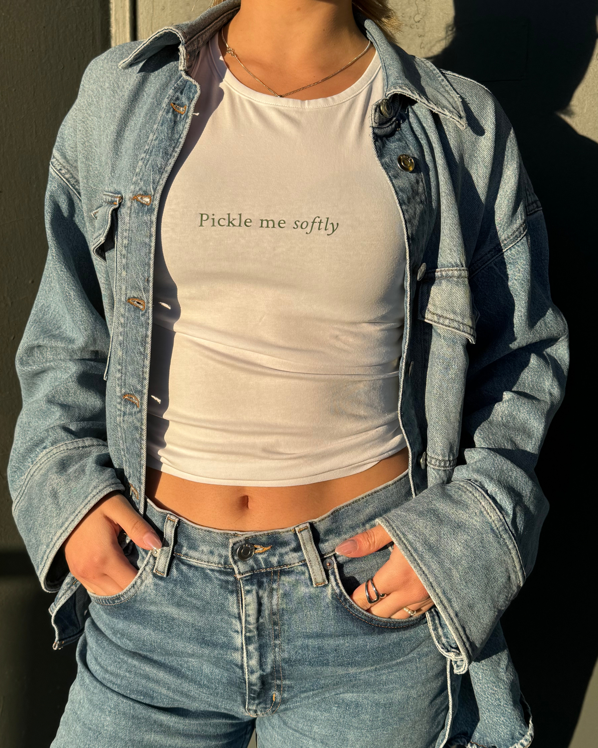 Pickle me softly Top, weiß