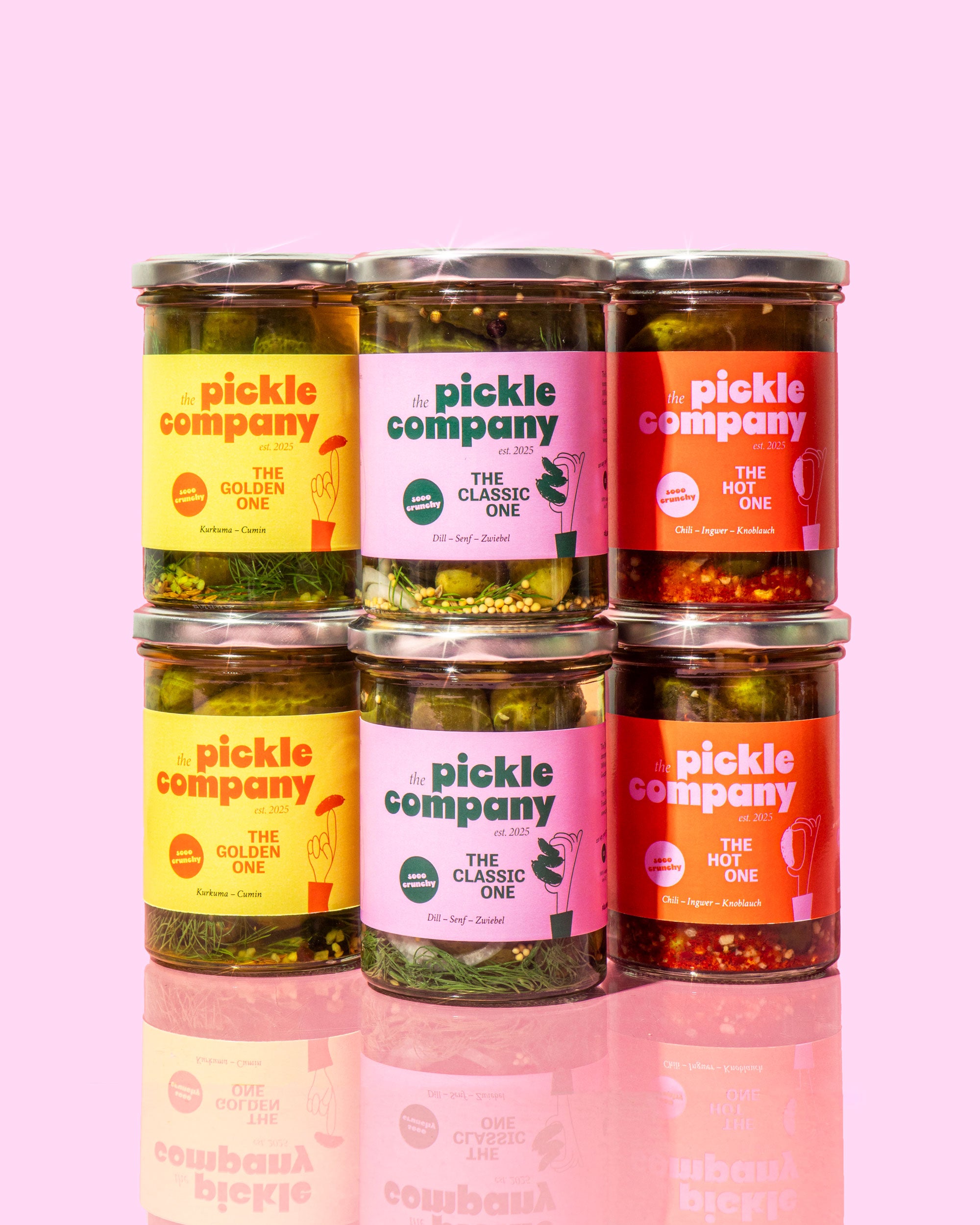 Pickle Trio - 6 Gläser